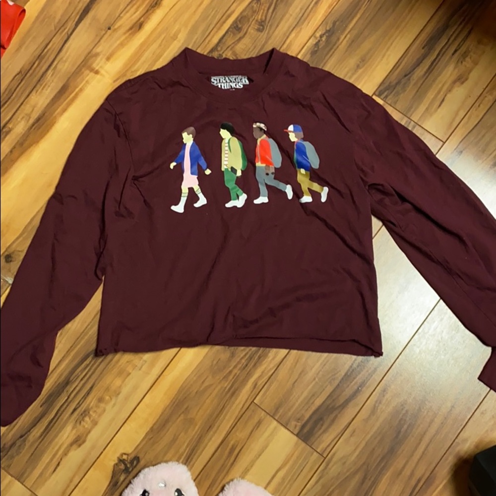 Stranger things semi crop top